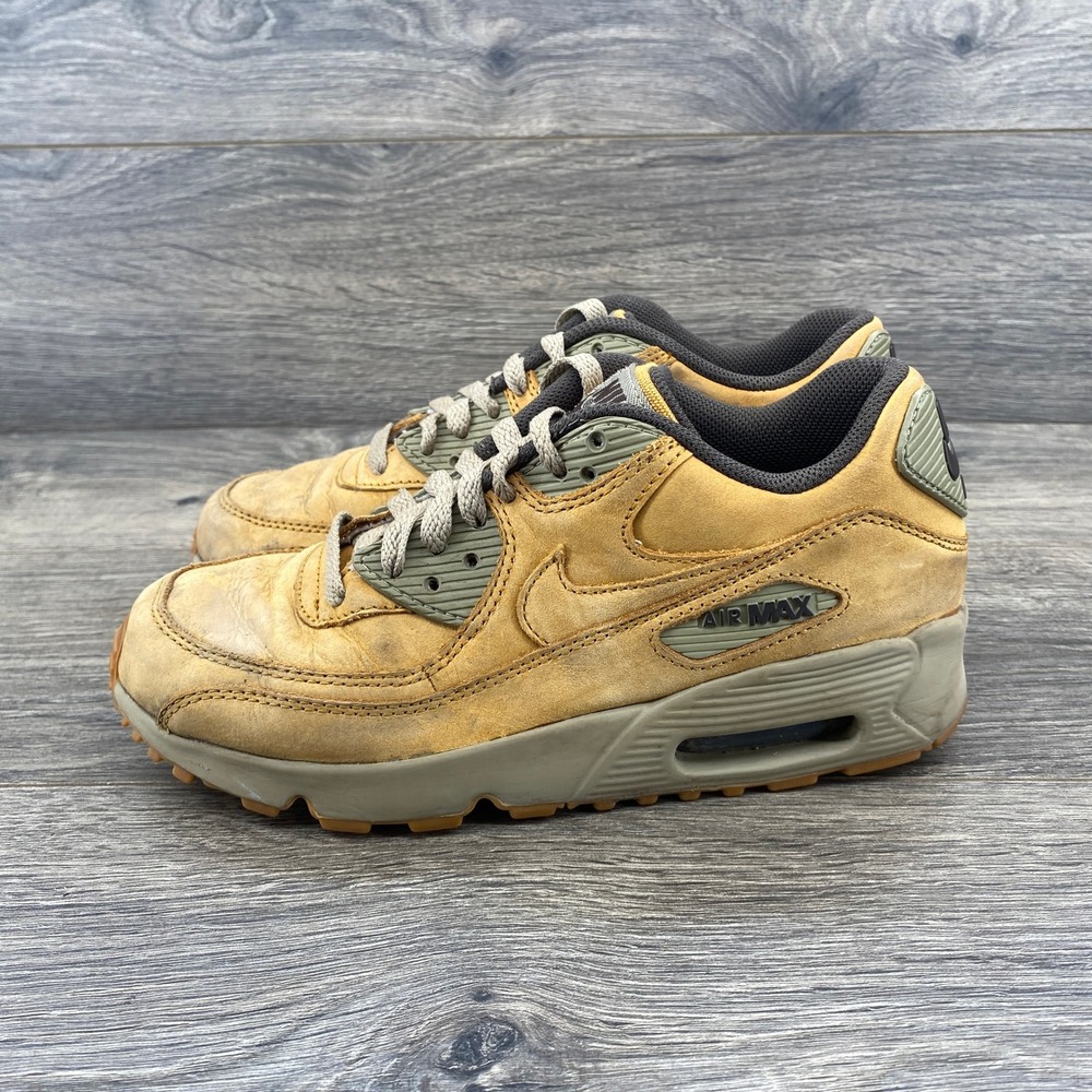 Nike Air Max 90 Kids‎ Youth Sneakers Tan Brown Casual Shoes Size 4.5Y 888167